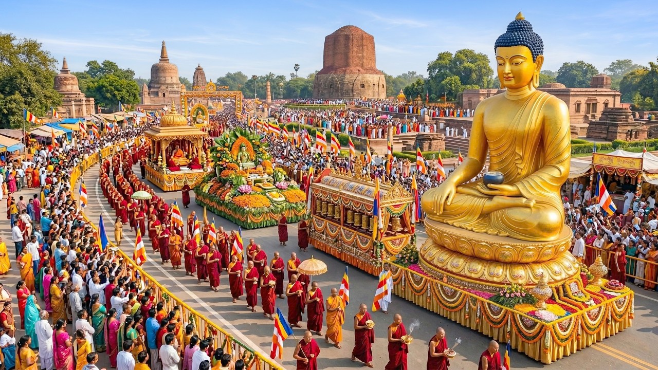 New Delhi → Varanasi → Bodhgaya → Rajgir → Nalanda → Vaishali → Kesaria → Kushinagar → Lumbini → Kapilvastu → Sravasti → Lucknow → Sankisa → Agra → Incheon